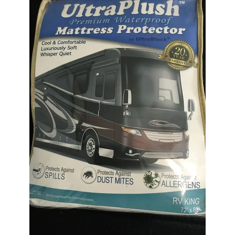 Ultra Block Ultra Plush RV King Waterproof Mattress Pad 72